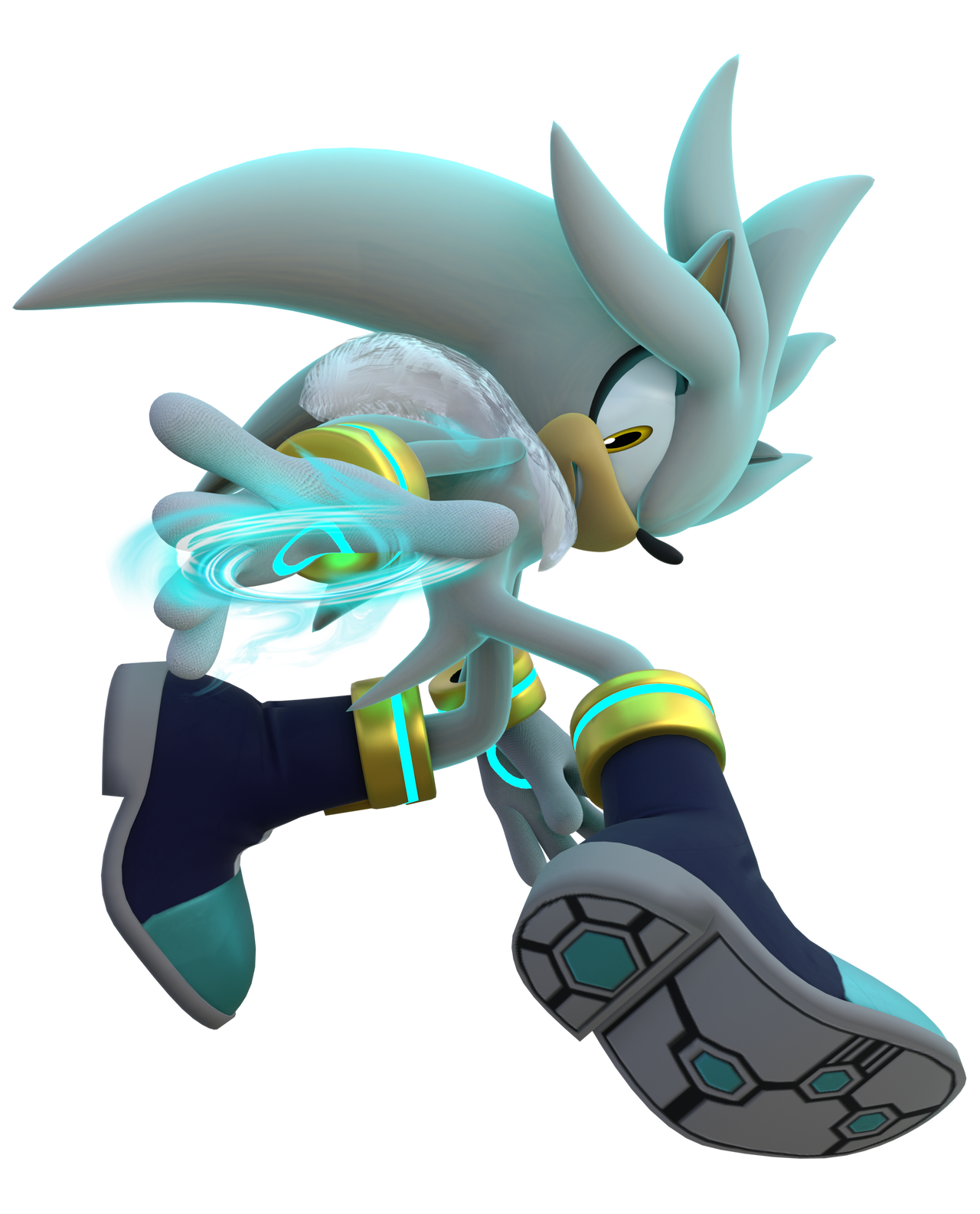 Sonic channel silver render