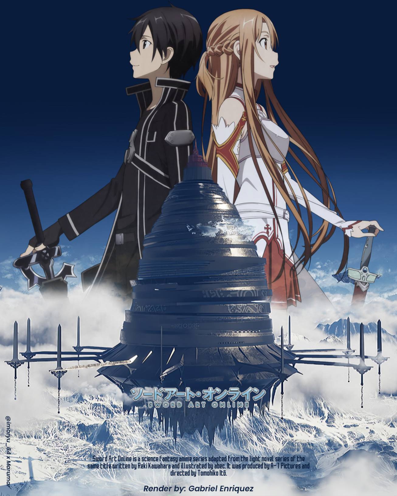 Kirito and Asuna-Sword Art Online S1 Poster Style by MarumarGFX on  DeviantArt