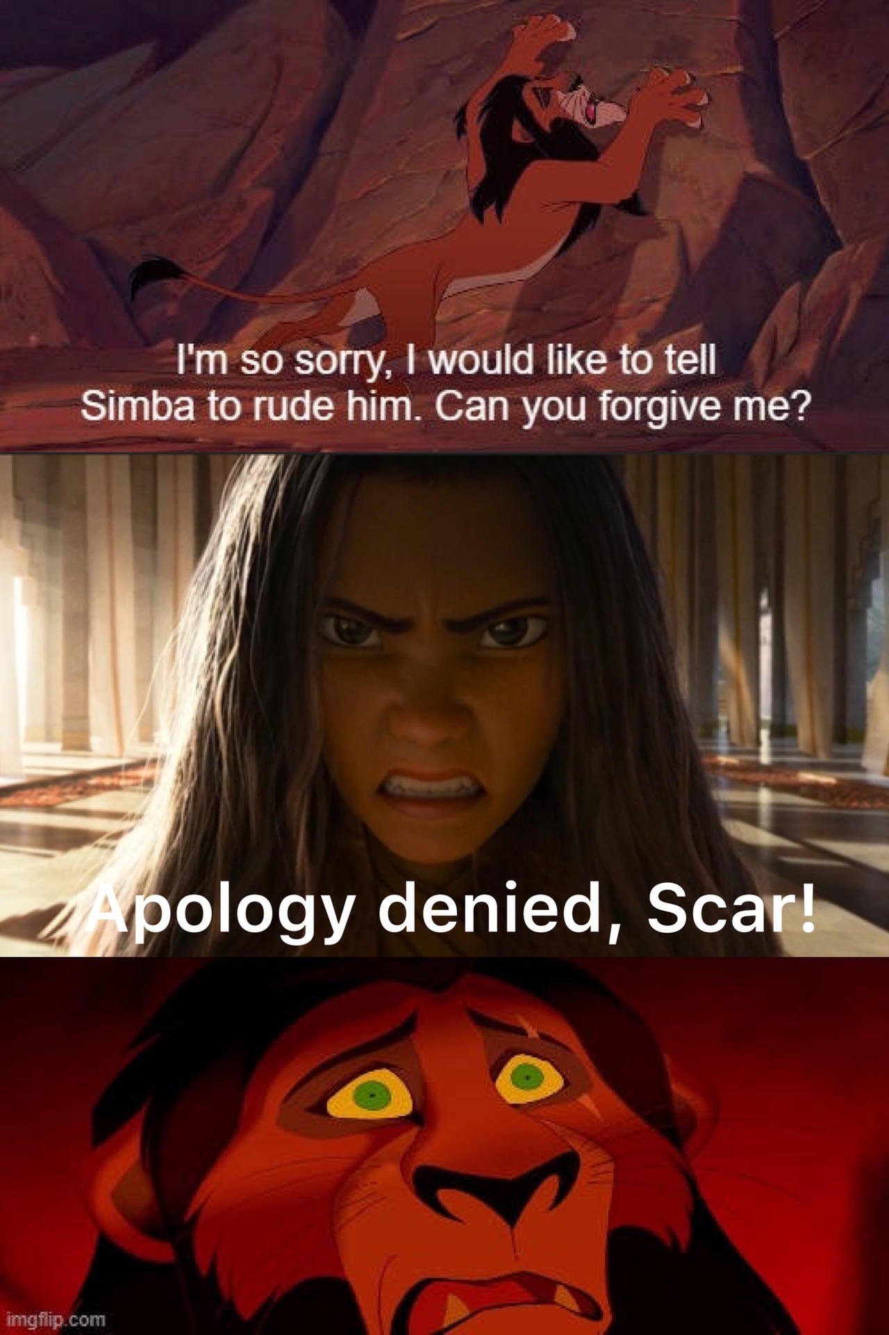Raya denies Scars apology by fickquilesjoquail on DeviantArt