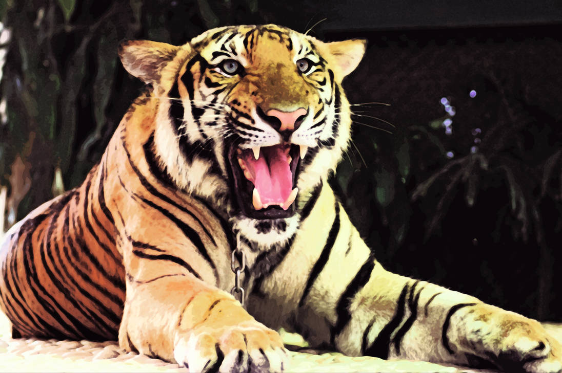 Chained Tiger by SinJinArtworks on DeviantArt