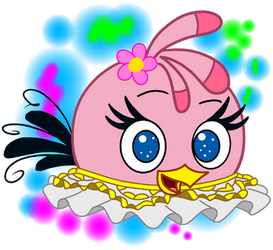 angry birds Stella cute pink dancer bird