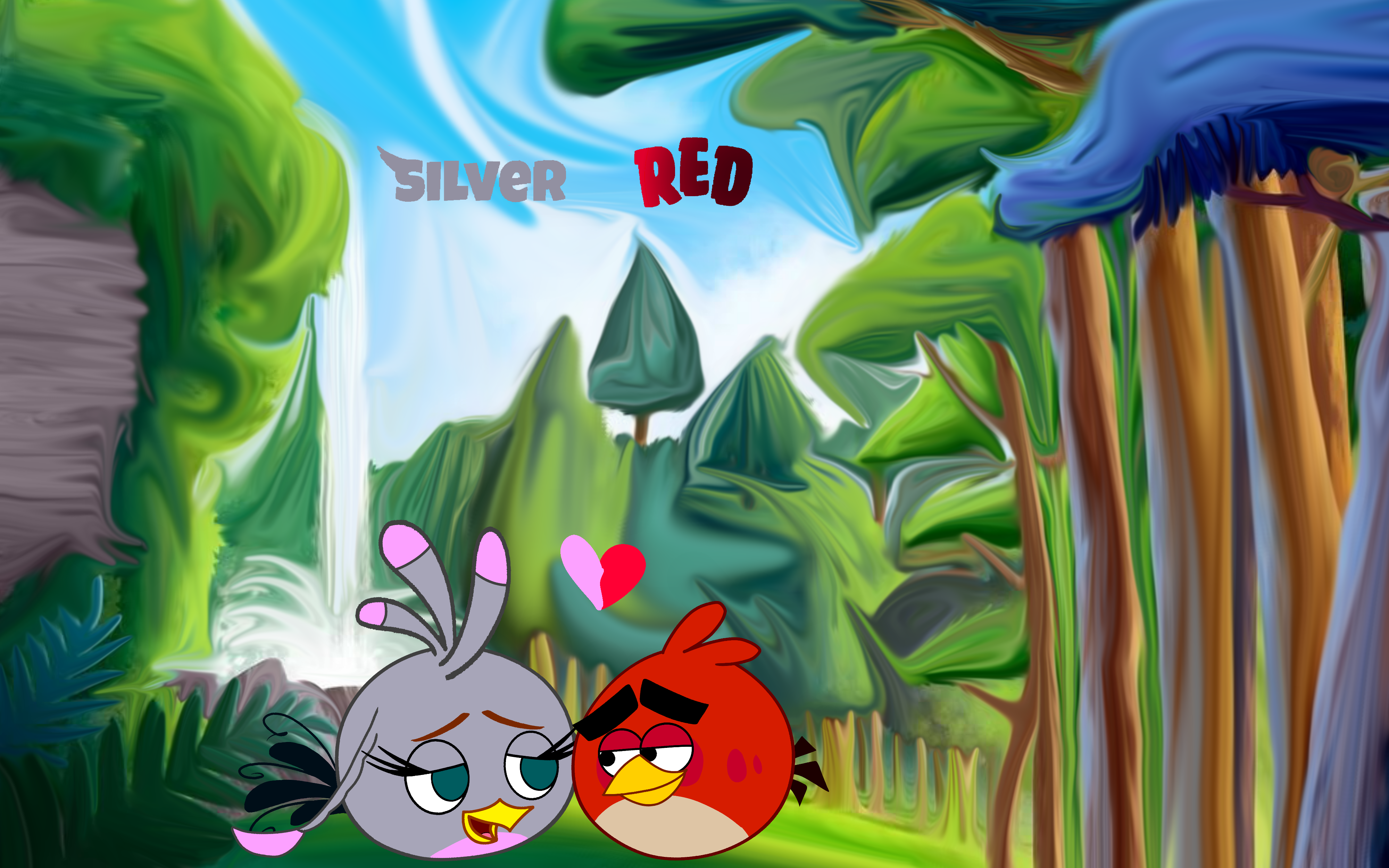 photo Fanart Angry Birds Red And Silver deviantart.