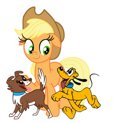 Applejack and Pluto by fanvideogames