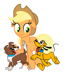 Applejack and Pluto by fanvideogames
