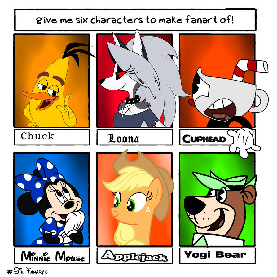 Give Me Six Characters To Make Fanart by fanvideogames on DeviantArt