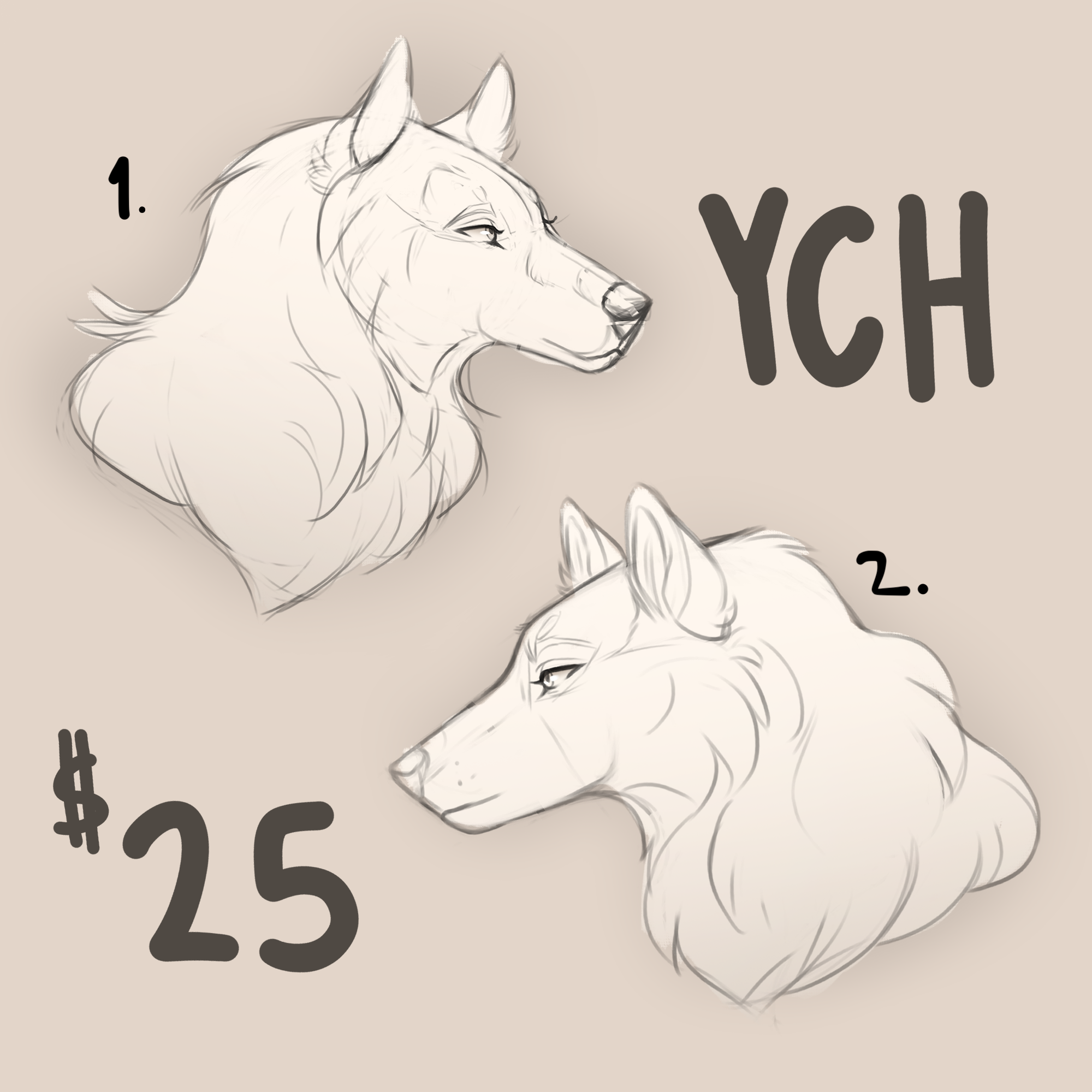 Wolf Headshot YCHs $25 (CLOSED) by Renzaele on DeviantArt