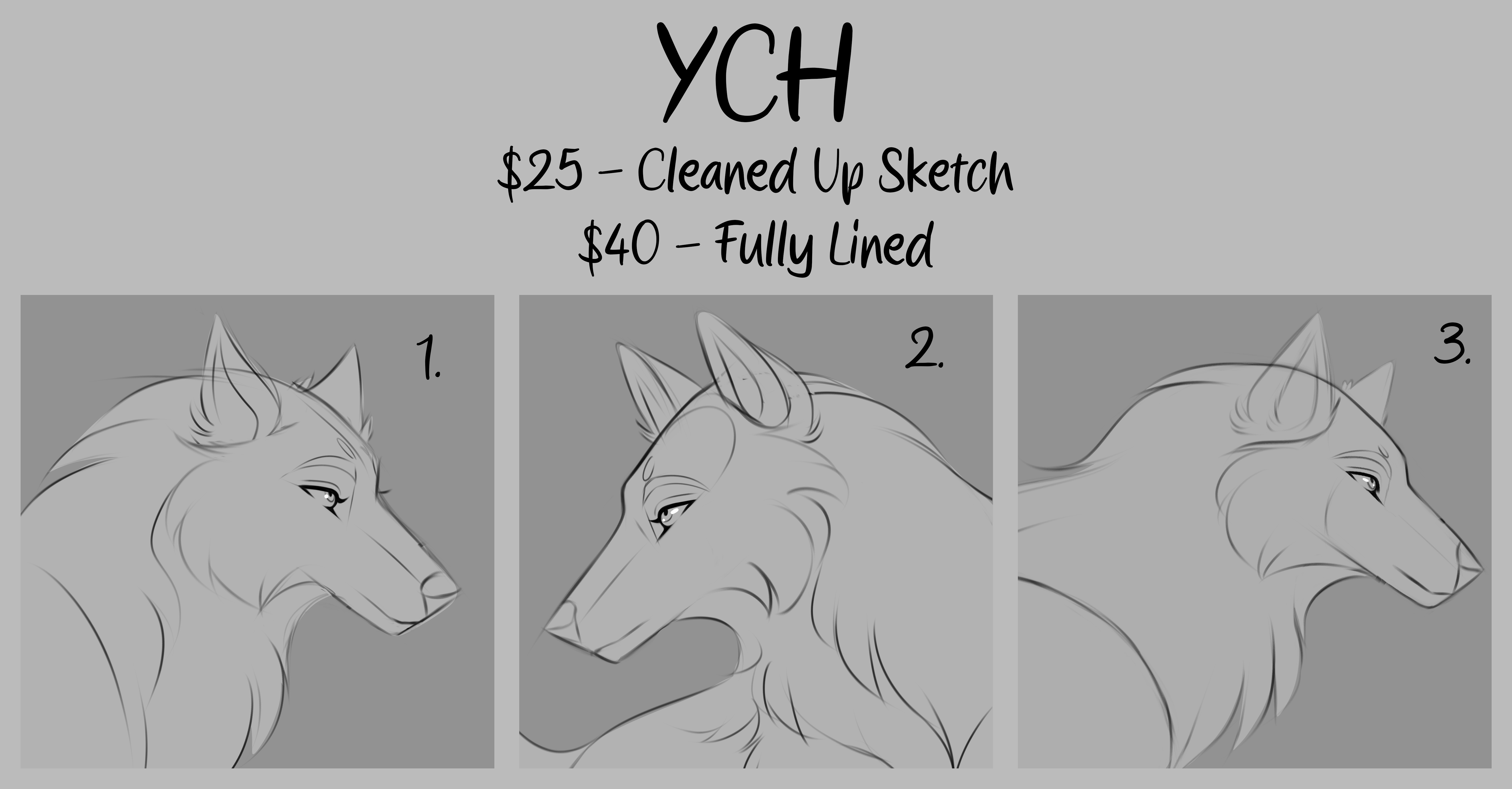 Wolf Bust YCH - CLOSED by Renzaele on DeviantArt