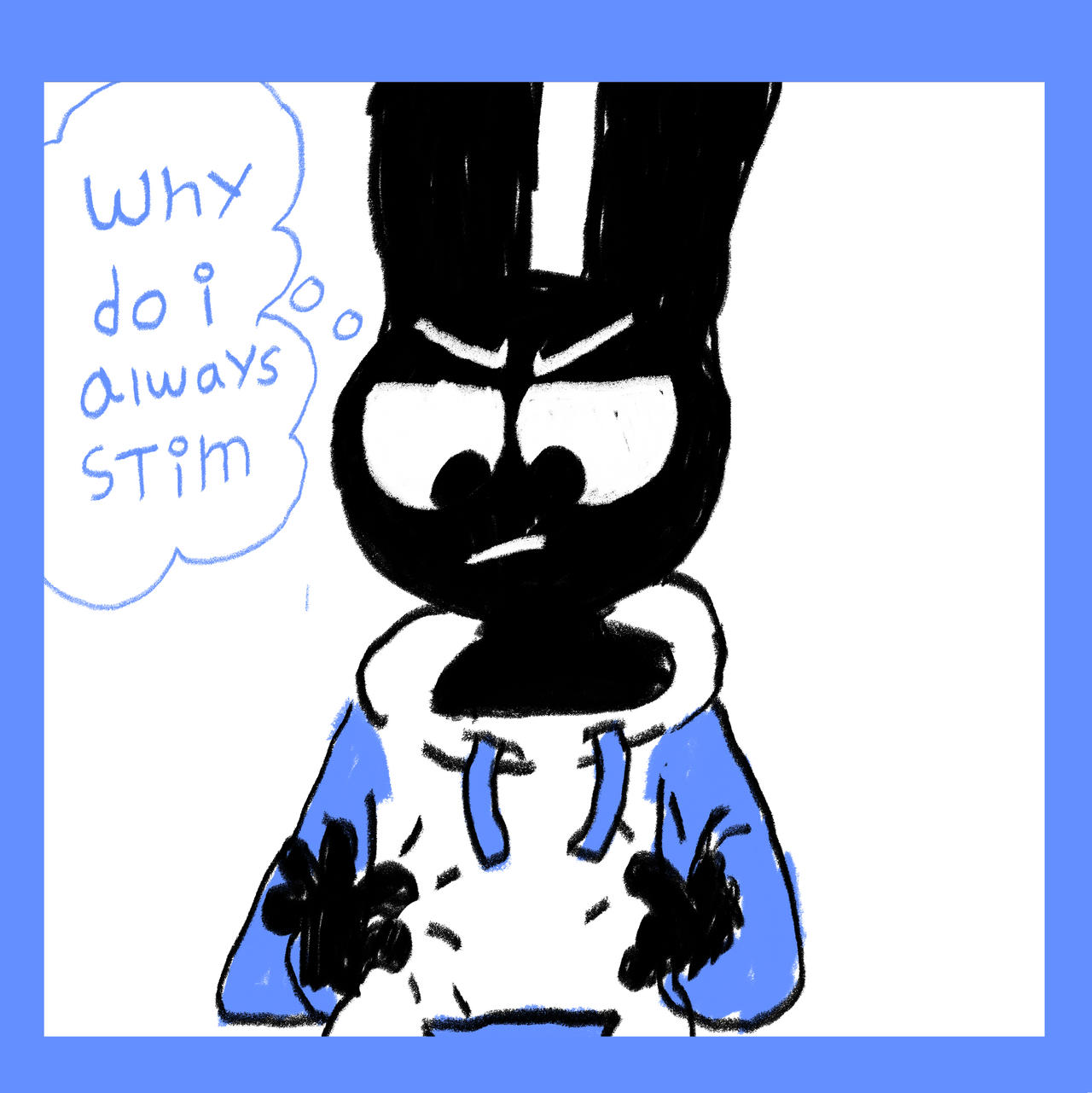 James the autistic rabbit - 6 February 2021 by Thecoolyoyo on DeviantArt
