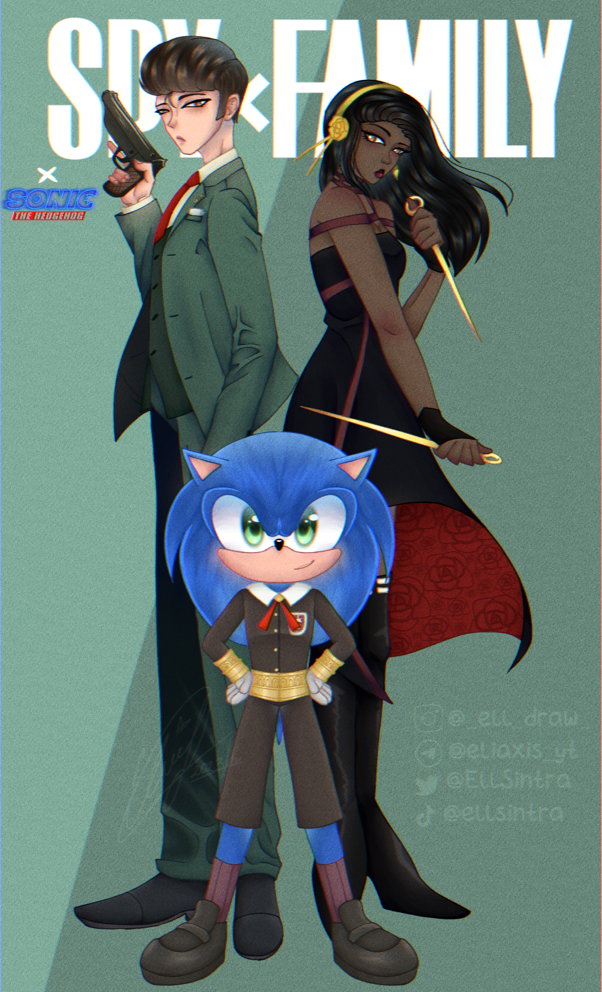 Sonic characters as Spy X Family characters