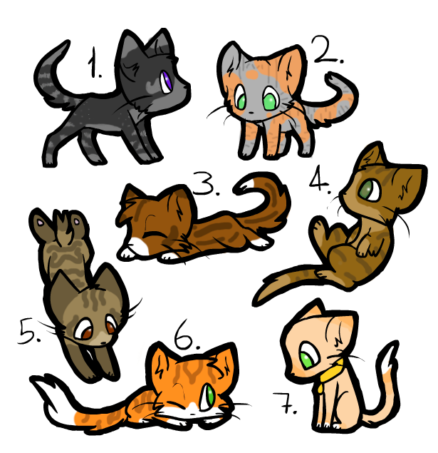 LOWERED PRICE Cat Adoptables 1/7 OPEN