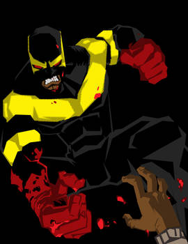 Phoenix Jones cautionary art