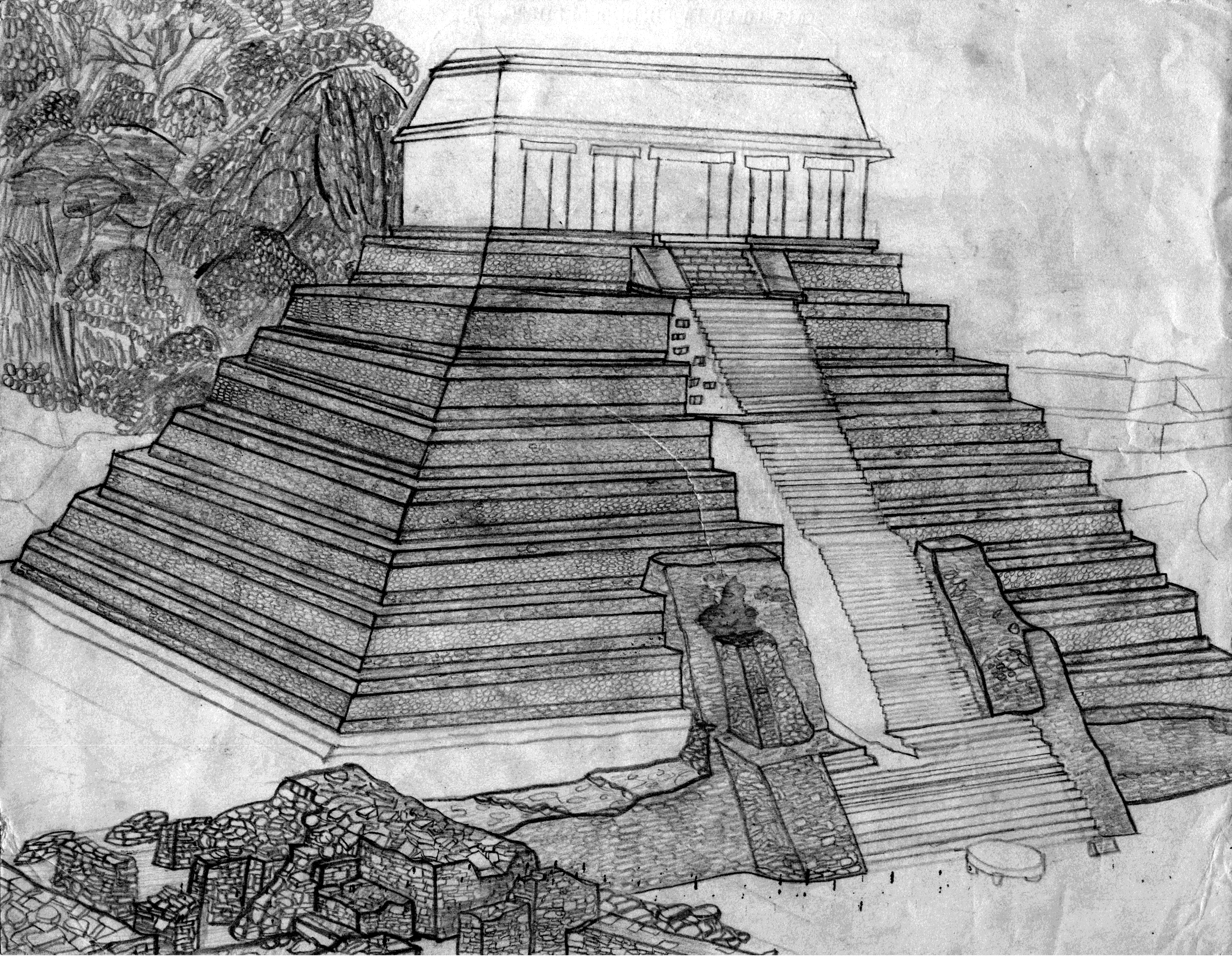 Temple of the Inscriptions - Palenque by Dandelo1 on DeviantArt