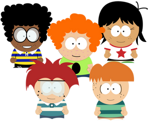 Lincoln's Friends in South Park Style