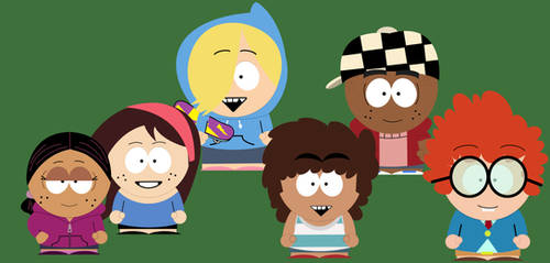 Ronnie Anne And Her Gang in South Park Style