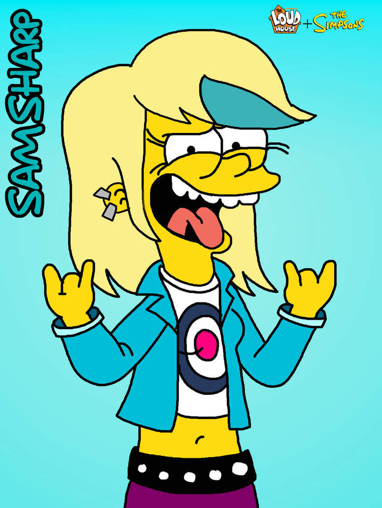 Sam Simpsons Deviantart Simpsonized Sam Sharp by StanMarshFan20 on DeviantArt