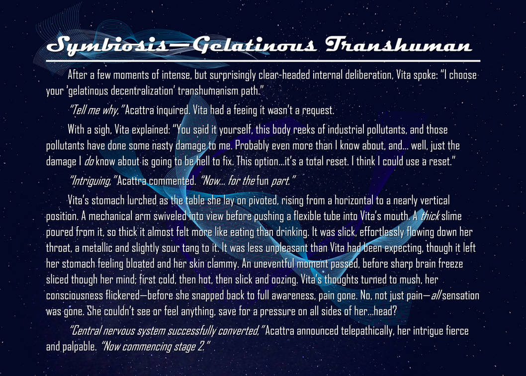 Symbiosis-Gelatinous Transhumanism by NemoTheNameless on DeviantArt