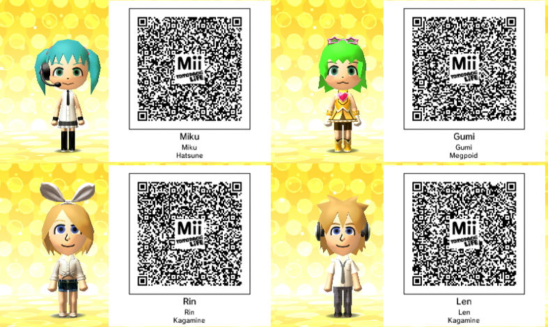 Vocaloid Qr Codes Tomodachi Life by GumballQR on DeviantArt