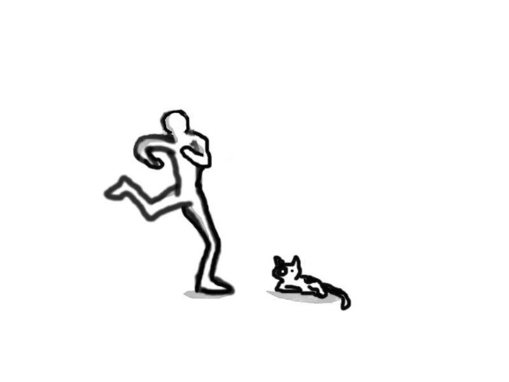 Kick Out Cat kick the cat by zoOmbiebryan on DeviantArt