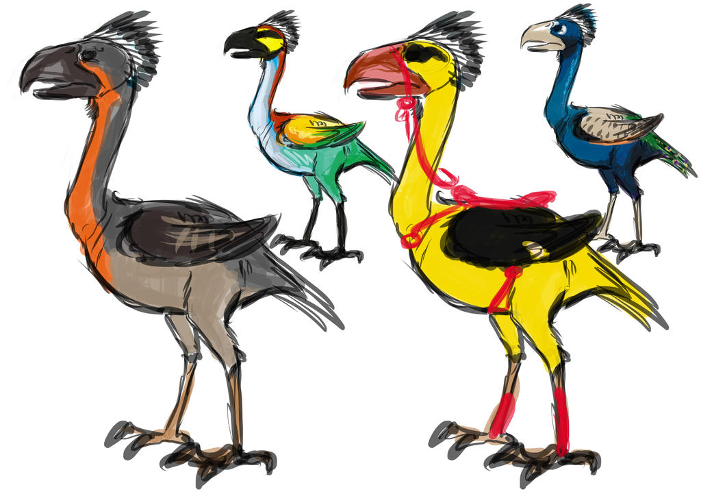 Bird Riding Bird Riding Bird by Harusarchus on DeviantArt
