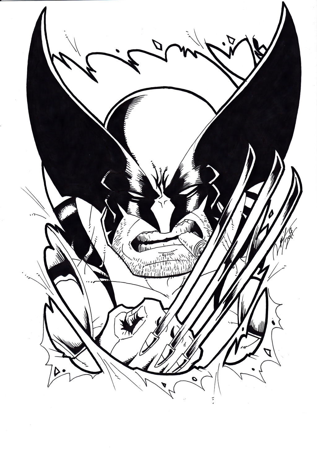 Wolverine Black and White