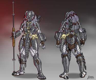 [COMMISSION] Armored Female Predator Sheet