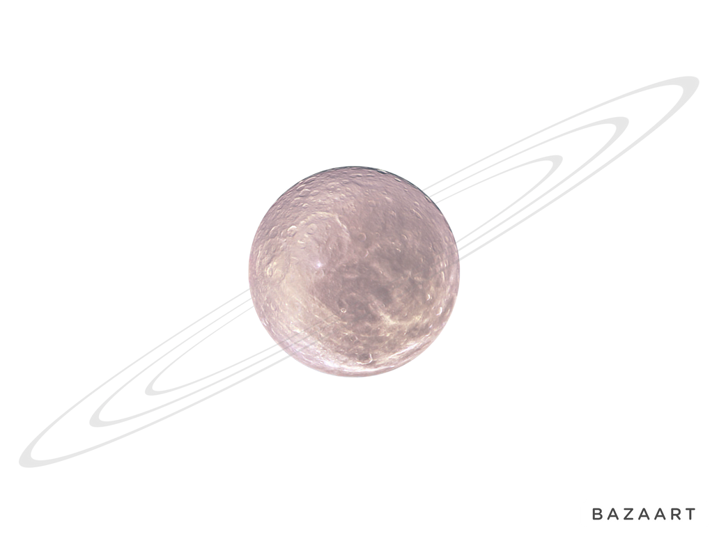 Rhea with rings by whothflukeisUranus on DeviantArt