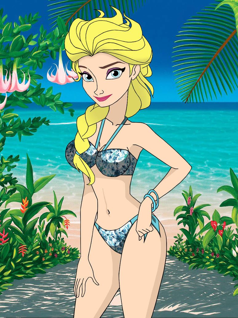 Elsa (Frozen) in a bikini by carlshocker on DeviantArt