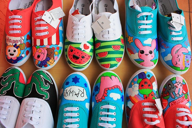 Painted shoes