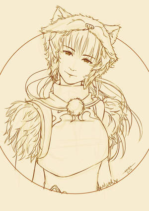 Hana -cat- Sketch by Resa11