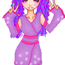 purple asian style girl