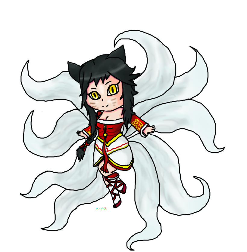 LOL: Ahri the nine tailed fox chibi