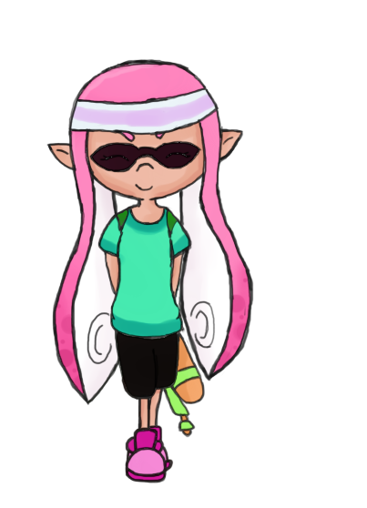 Pink Inkling Sitting pink inkling by Puccawitch on DeviantArt