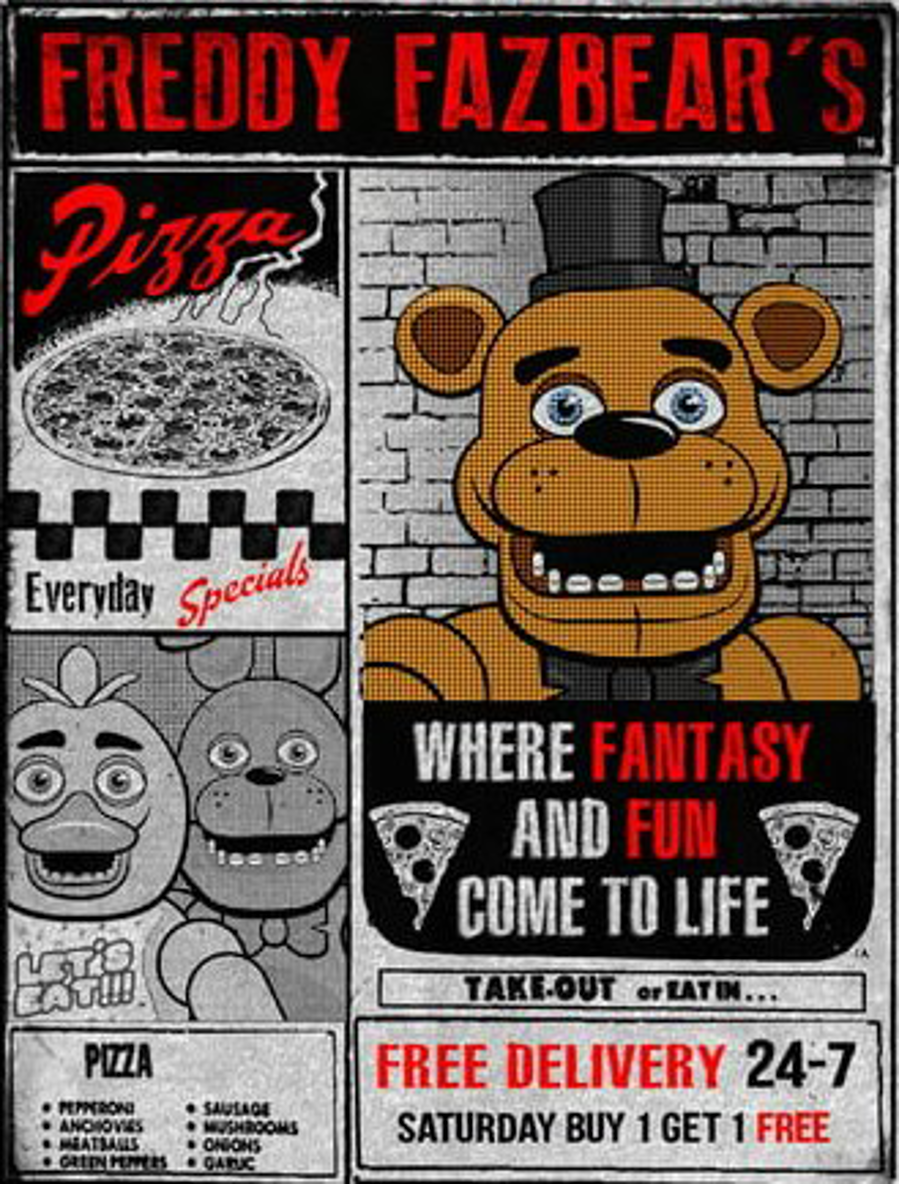 Free: Five Nights At Freddys 2, Freddy Fazbears Pizzeria Simulator, Five  Nights At Freddys 4, Cartoon, Poster PNG 