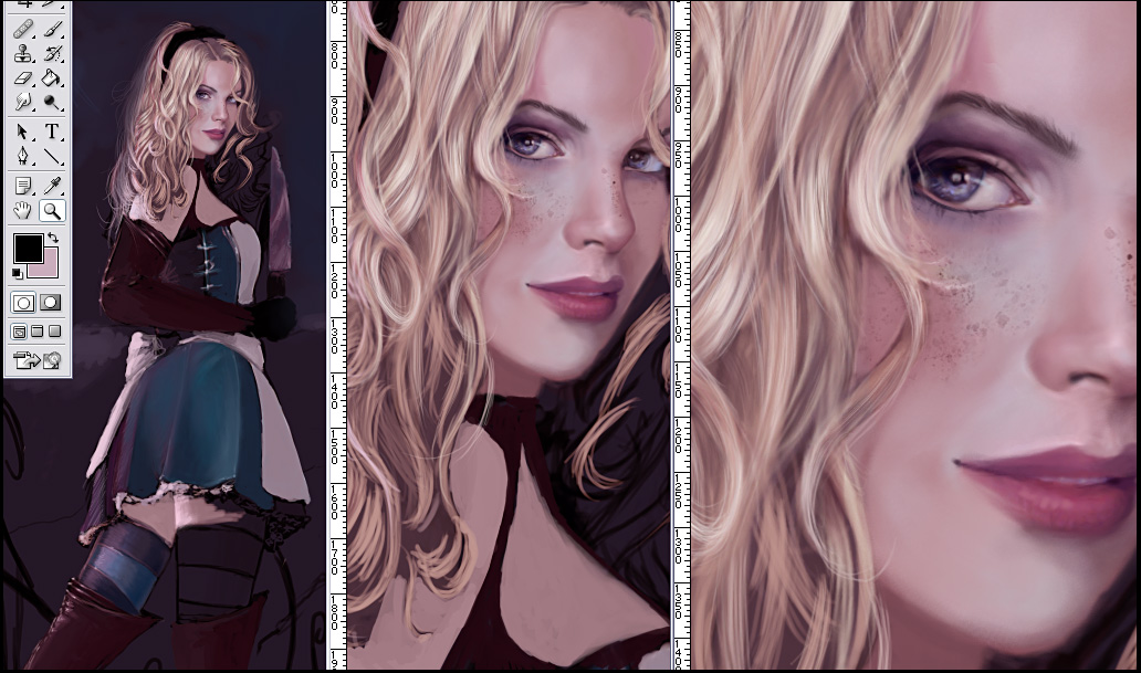 Coloring Alice and closeups