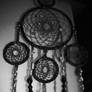 metal dreamcatcher with ceramic beads