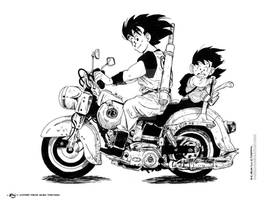 Goku and Gohan - copied from Akira Toriyama