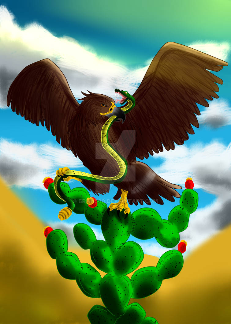 Dibujo del aguila devorando una serpiente by BRI4N500 on DeviantArt