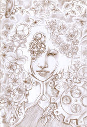 Cogs and Flowers by LunaJMS