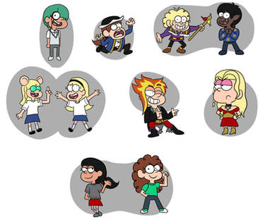 Random characters in Gravity Falls styles