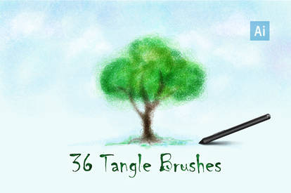 Tangle Brushes for Adobe Illustrator