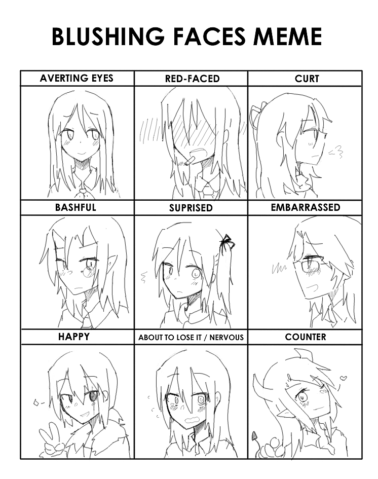 Deviantart Blushing Blushing Meme by 4noki on DeviantArt
