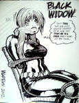 THE AVENGERS' BLACK WIDOW con sketch by AdamWarren