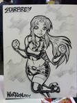 TEEN TITANS' Starfire con sketch by AdamWarren