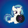 Filly Vinyl Scratch With A Record In Her Mouth