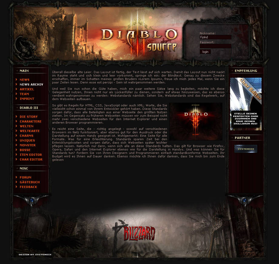 Diablo 3 Template By Argu89 On DeviantArt