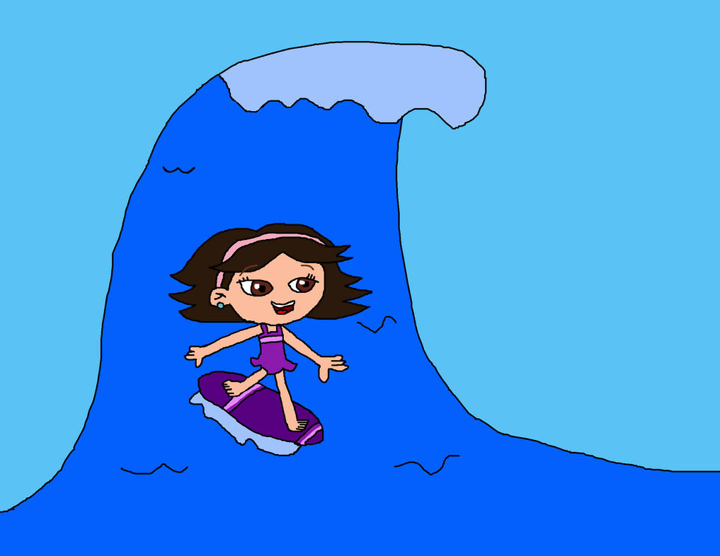 June Riding the Waves on her Surfboard by sotosbros on DeviantArt
