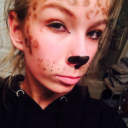 Cheetah makeup look