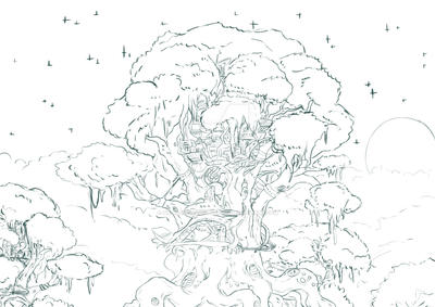 Tree Library Drawing Tree Library Sketch by Sir-RickyMcGentleman on DeviantArt