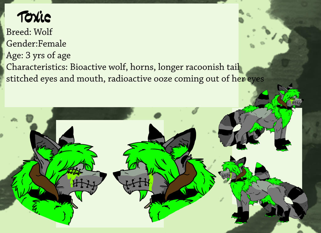 Toxic Reference Toxic reference sheet by scribblyfox on DeviantArt