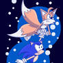 Sonic and Tails pixel art 